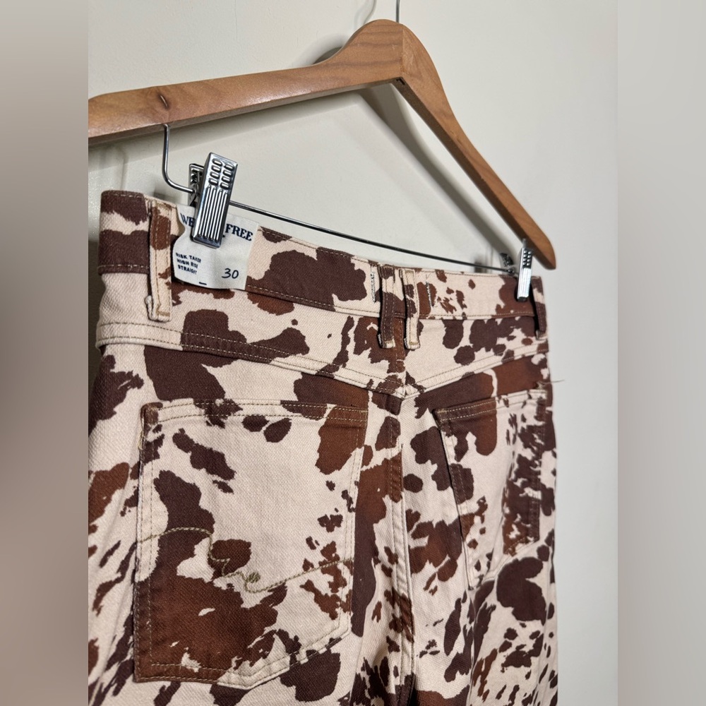 Free People Risk Taker Animal Print Jeans - Picture 7 of 8